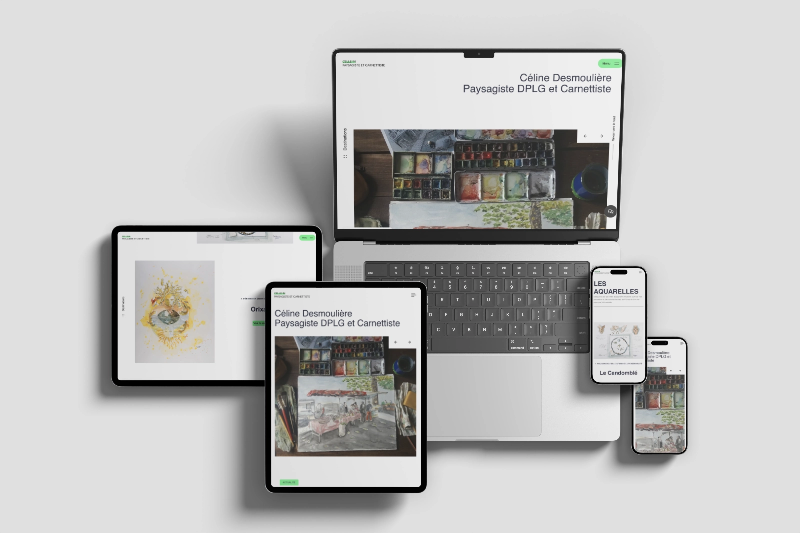 Céline Desmoulière — Site internet carnets de voyage