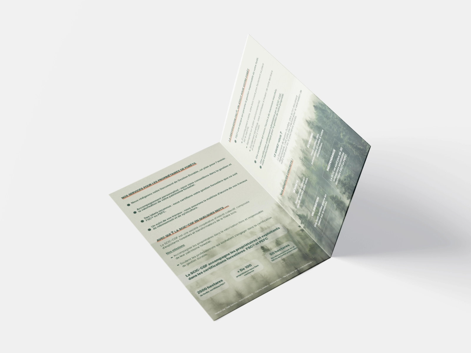 Dépliant SCIC CGF, coopérative filière bois en Haute-Vienne